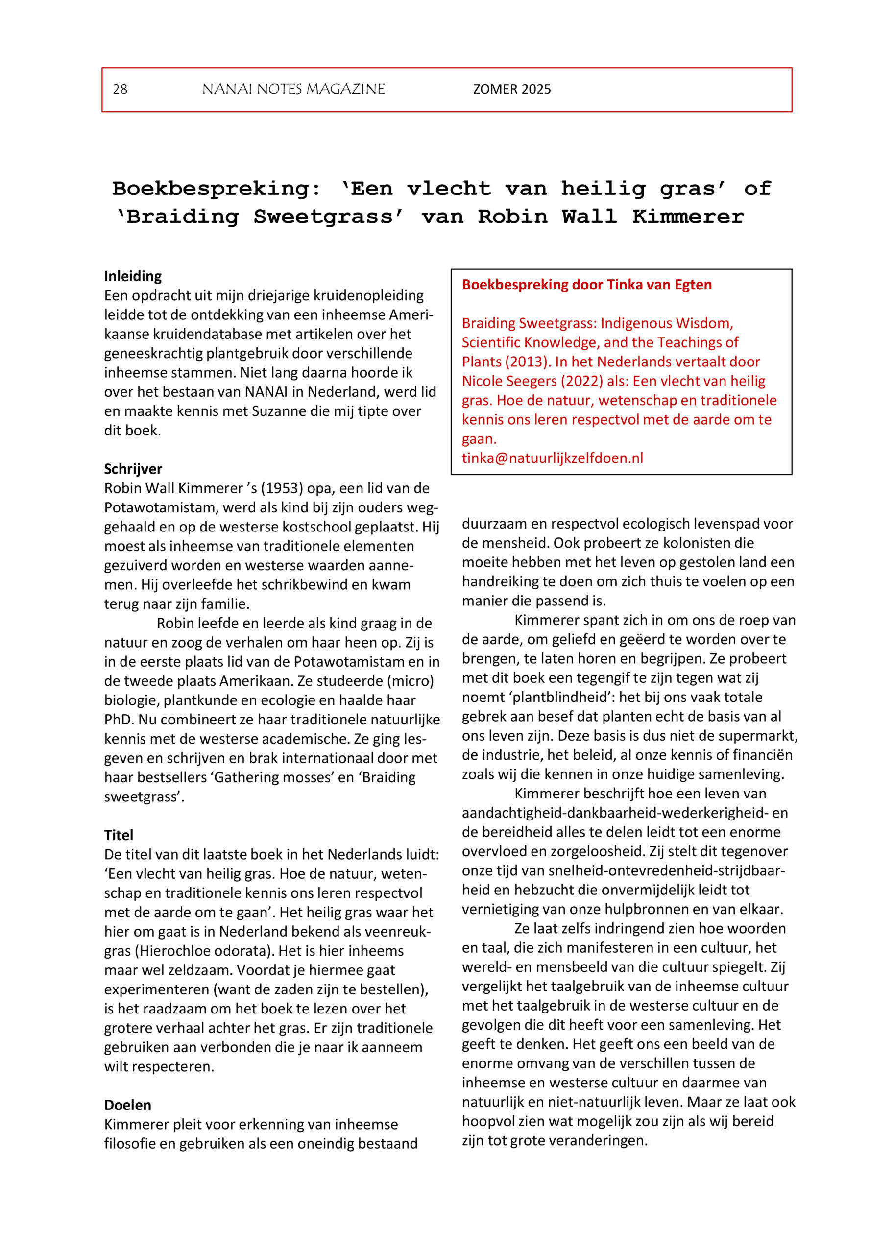 Nanai Magazine boekbespreking